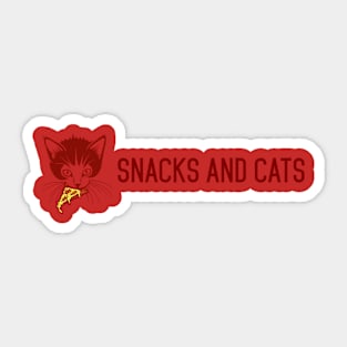 Snacks and Cats Sticker